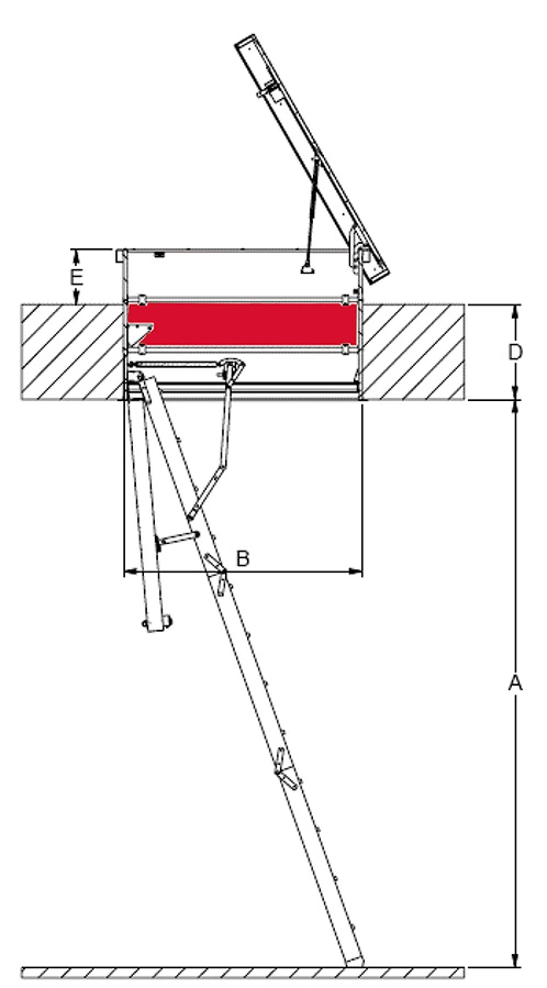 drawing of roof hatch