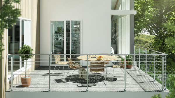 aluminium handrail banister
