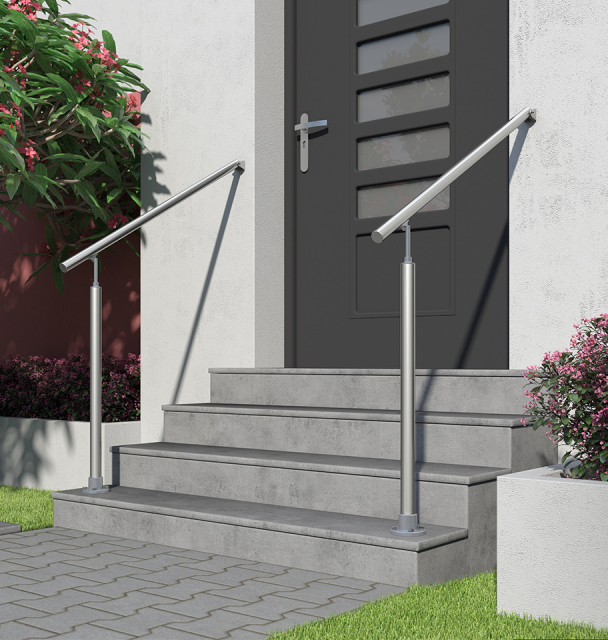 Sada vstupního zábradlí PS 070, PS 071 hliník s 1 sloupkem Black
