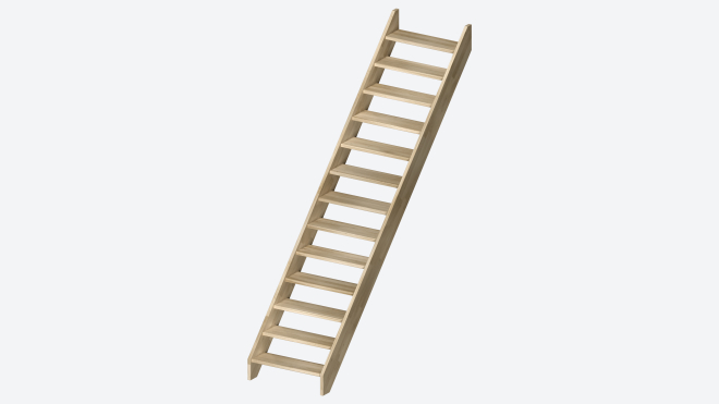 Staircase HELSINKI oak Untreated