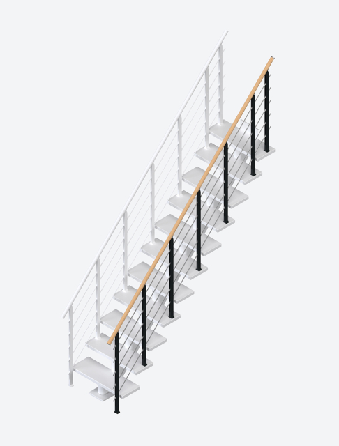 Extra staircase banister DESIGN White RAL 9016