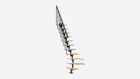 Staircase DALLAS Black, RAL 9005