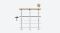 Landing banister DESIGN White RAL 9016